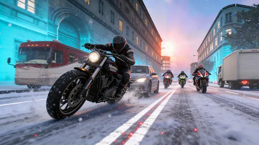 Скриншот 3 — Motor Bike रेसिंग का जुनून