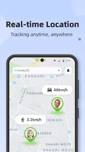 Скриншот 1 — Geonection: Live GPS Tracker