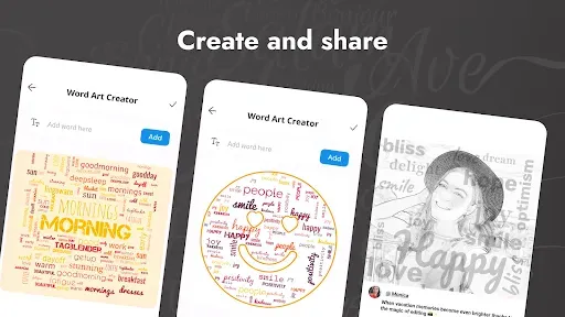 Скриншот 2 — Word Art Creator - Облако слов
