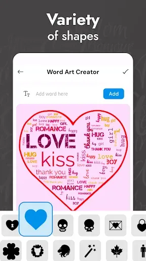 Скриншот 4 — Word Art Creator - Облако слов