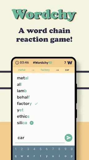 Скриншот 1 — Word Chain Reaction. Wordchy
