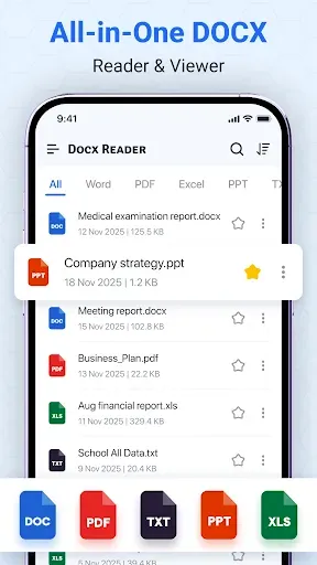 Скриншот 1 — Docx Reader & Word Office