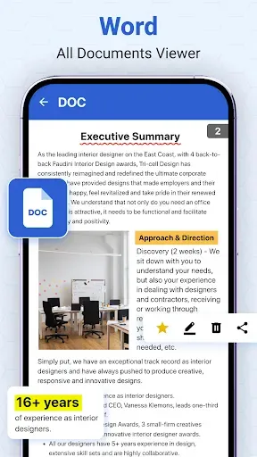 Скриншот 3 — Docx Reader & Word Office