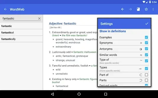 Скриншот 7 — Dictionary - WordWeb