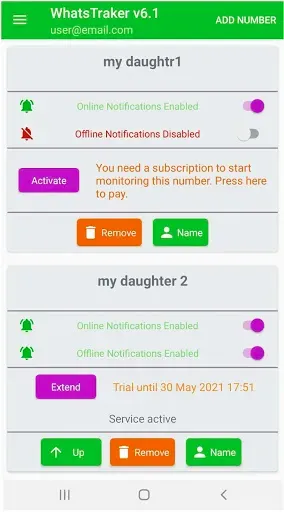 Скриншот 1 — WhatsTraker