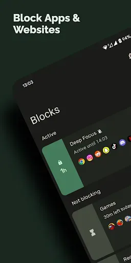 Скриншот 1 — Block - App & Site Blocker