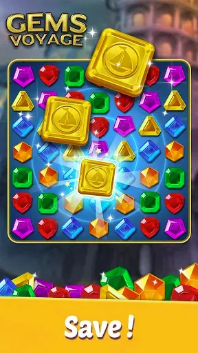 Скриншот 4 — Gems Voyage - Match 3 & Blast
