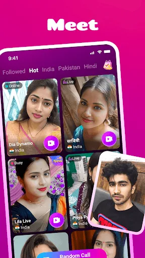 Скриншот 1 — Lunzo Lite—Video Chats & Talk