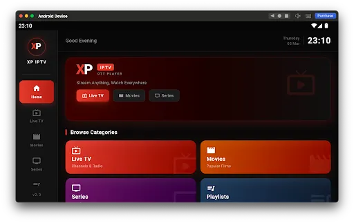 Скриншот 1 — XP IPTV
