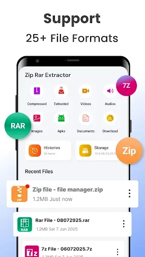 Скриншот 2 — Zip Extractor – Open ZIP, RAR