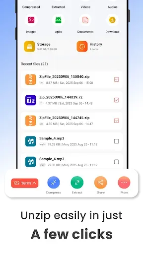 Скриншот 4 — Zip Extractor – Open ZIP, RAR
