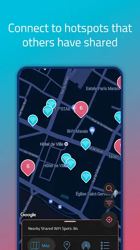 Скриншот 1 — WiFi Warden: WiFi Map & DNS