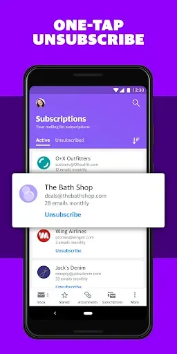 Скриншот 1 — Yahoo Mail Go- Organized Email