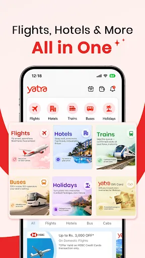 Скриншот 2 — Yatra - Flights, Hotels, Bus