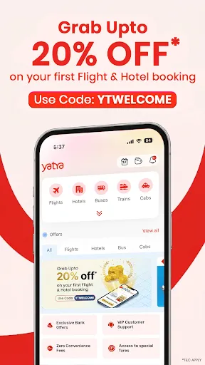 Скриншот 3 — Yatra - Flights, Hotels, Bus