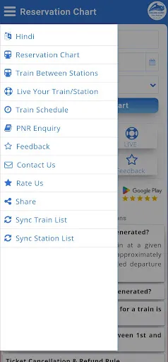 Скриншот 2 — Rail Reservation Chart & PNR