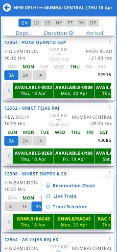 Скриншот 7 — Rail Reservation Chart & PNR