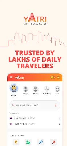 Скриншот 1 — YATRI: Mumbai Local & Metro