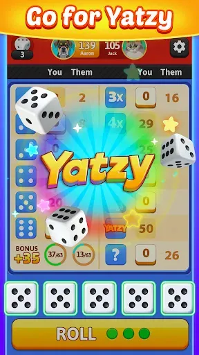 Скриншот 2 — Yatzy Blitz: Classic Dice Game
