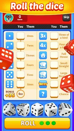 Скриншот 6 — Yatzy Blitz: Classic Dice Game