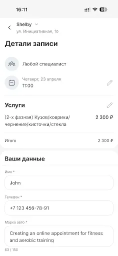 Скриншот 4 — Shelby detailing