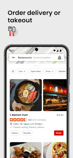 Скриншот 3 — Yelp: Food, Delivery & Reviews
