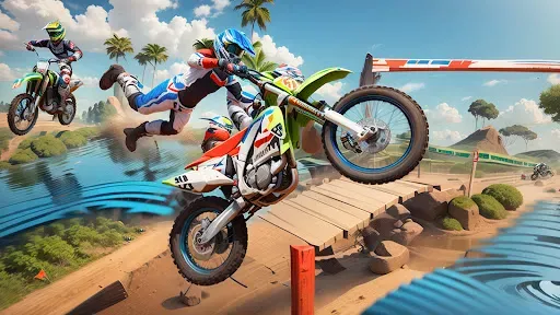 Скриншот 2 — Motocross Bike Racing Game