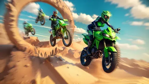 Скриншот 6 — Motocross Bike Racing Game