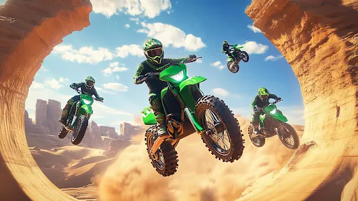 Скриншот 7 — Stunt Motorcycle Racing Game