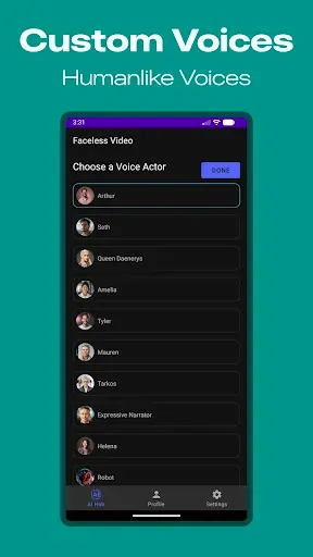 Скриншот 4 — Faceless - AI Video Generator
