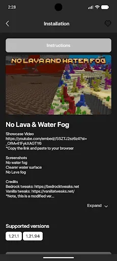 Скриншот 4 — Фог мод Minecraft PE
