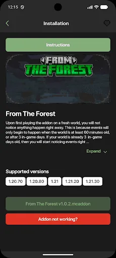 Скриншот 6 — 99 ночей в лесу мод MCPE