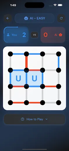 Скриншот 1 — Dot & Box: Line Connect Puzzle