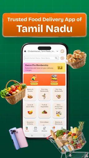 Скриншот 1 — ZAAROZ All in One Delivery App