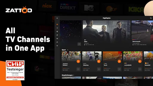 Скриншот 8 — Zattoo - TV Streaming App