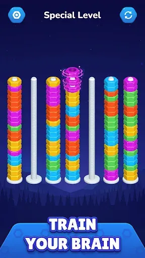 Скриншот 2 — Nut Sort - Color Sort Puzzle