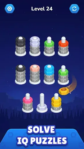 Скриншот 3 — Nut Sort - Color Sort Puzzle