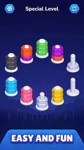 Скриншот 4 — Nut Sort - Color Sort Puzzle