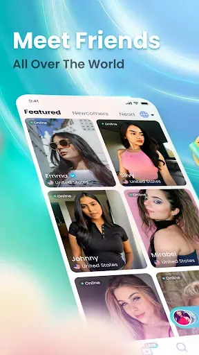 Скриншот 1 — KissLive: Video Chat, Flirt