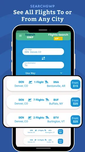 Скриншот 1 — SearchGWP Go Wild Pass Flights