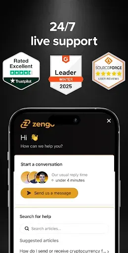 Скриншот 4 — Zengo: Crypto & Bitcoin Wallet