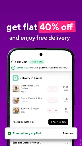 Скриншот 3 — Zepto Cafe: Fresh Food in mins