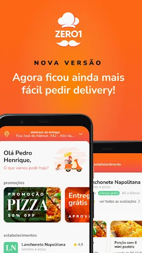 Скриншот 1 — ZERO1 Delivery de Comida