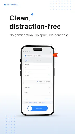 Скриншот 1 — Zerodha Kite - Trade & Invest