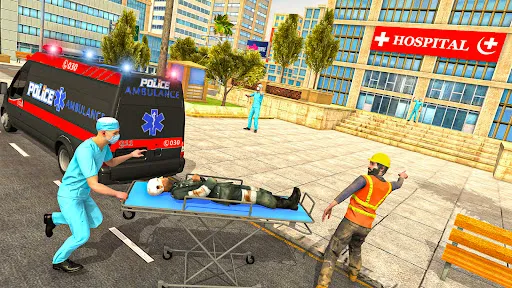 Скриншот 4 — Police Ambulance 3d Game 2023
