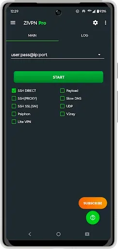 Скриншот 1 — ZIVPN Tunnel (SSH/DNS/UDP) VPN
