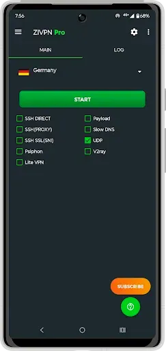 Скриншот 2 — ZIVPN Tunnel (SSH/DNS/UDP) VPN