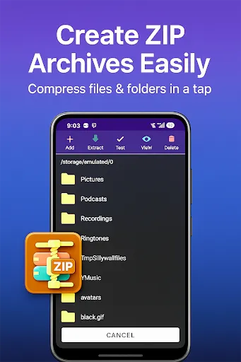 Скриншот 4 — Zip Unzip RAR Extractor