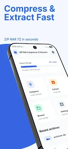 Скриншот 1 — ZIP RAR Compressor & Extractor