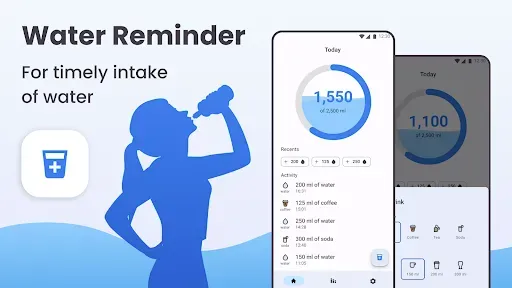 Скриншот 1 — Water Tracker - Drink Reminder
